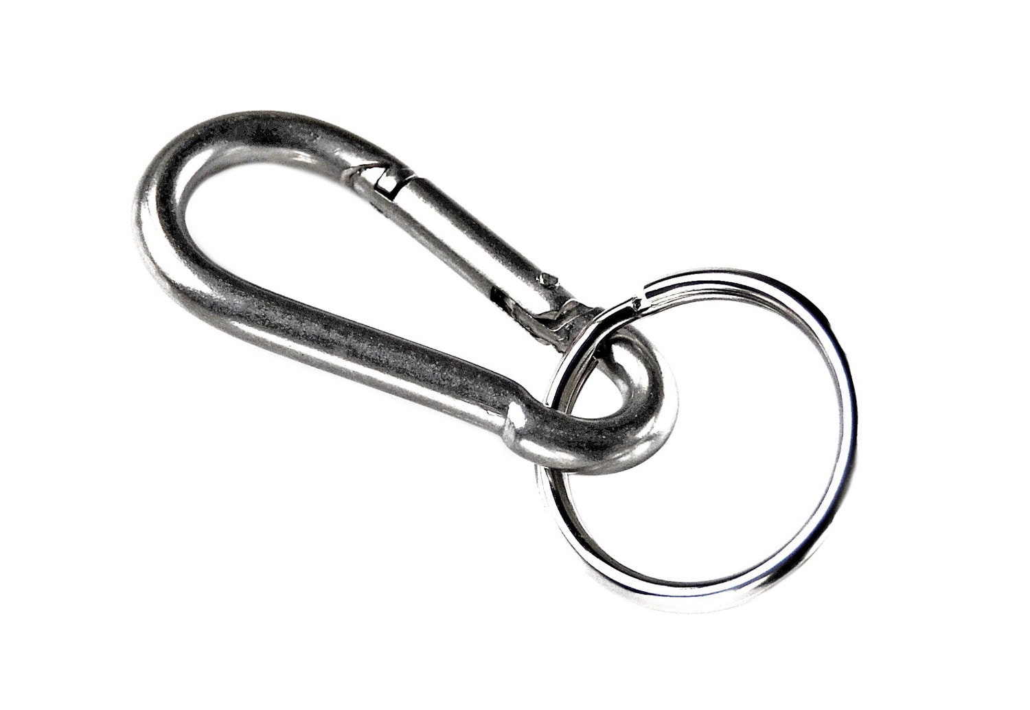 Edelstahl Karabiner Schlüsselbund Mit Hochleistungs-Split-Schlüsselring - Einzigartiges Handgemachtes Geschenk Geschenkbox Im Angebot Edelstahl Karabiner Schlüsselbund Mit Hochleistungs-Split-Schlüsselring - Einzigartiges Handgemachtes Geschenk Geschenkbox Im Angebot von MisterAccessories