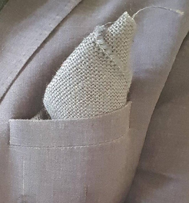 Sackleinen Einstecktuch von MisterBurlap
