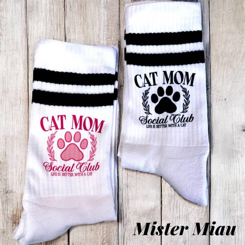Cat Mom Socken/Tennissocken Katzenmama/ Bedruckte Strümpfe/ Katzenliebe/ Geschenkidee/Katzen/ Social Club Cat Mom Socken/Tennissocken Katzenmama/ Bedruckte Strümpfe/ Katzenliebe/ Geschenkidee/Katzen/ Social Club von MisterMiau