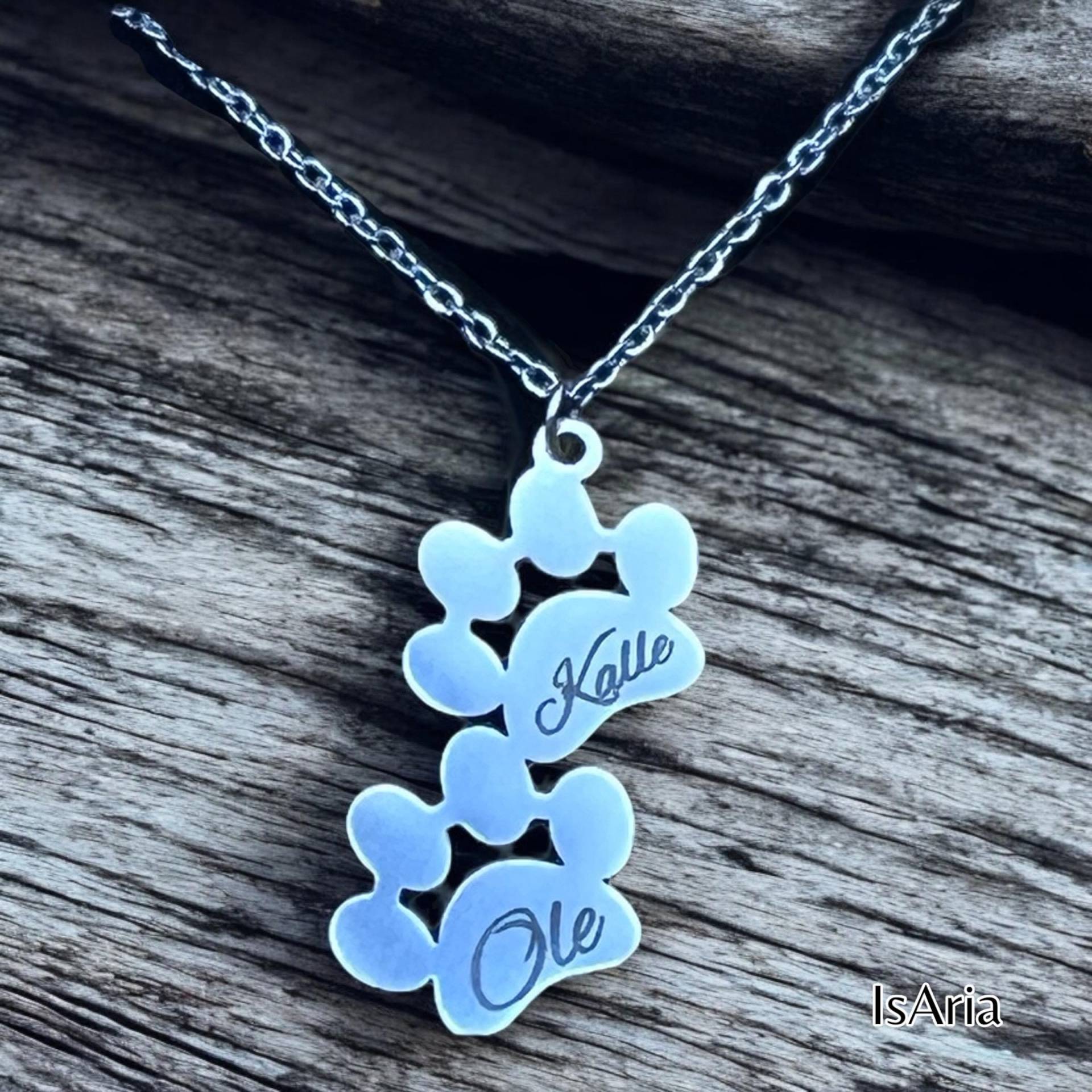 Edelstahl Pfoten Halskette -2Er Katzenpfote /Hundepfote /Personalisierbar/Geschenkidee Hundebesitzer/Silber/Kette/Schmuck/Haustier Edelstahl Pfoten Halskette -2Er Katzenpfote /Hundepfote /Personalisierbar/Geschenkidee Hundebesitzer/Silber/Kette/Schmuck/Haustier von MisterMiau