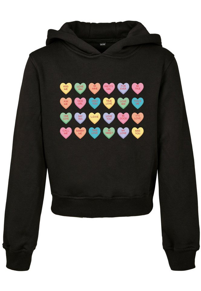 MisterTee Hoodie MisterTee Damen Kids Sweet Heart Candy Cropped Hoody (1-tlg) von MisterTee