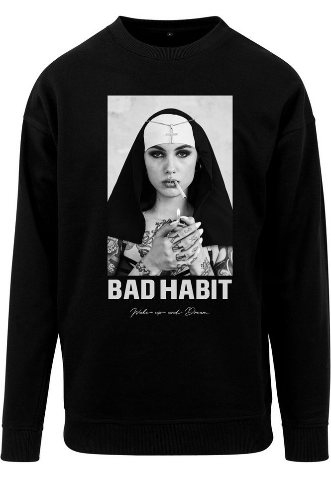 MisterTee Rundhalspullover MisterTee Herren Bad Habit Crewneck (1-tlg) von MisterTee