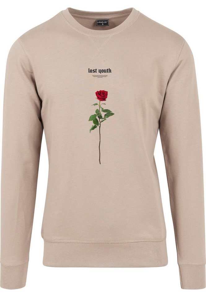 MisterTee Kapuzenpullover Herren Lost Youth Rose Crewneck (1-tlg) von MisterTee