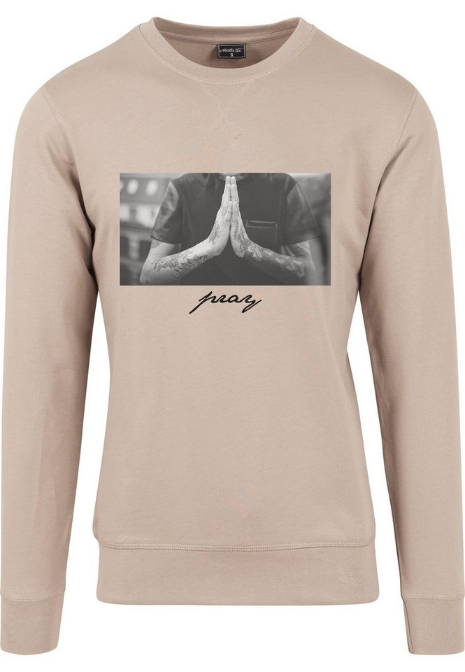 MisterTee Kapuzenpullover Herren Pray Crewneck (1-tlg) von MisterTee