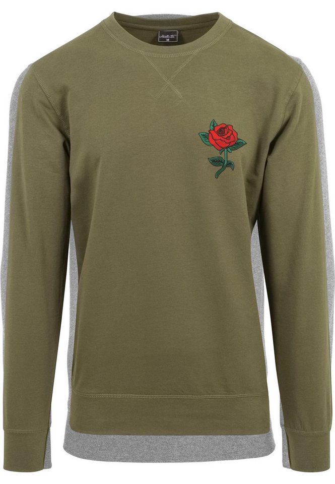 MisterTee Kapuzenpullover Herren Rose Crewneck (1-tlg) von MisterTee