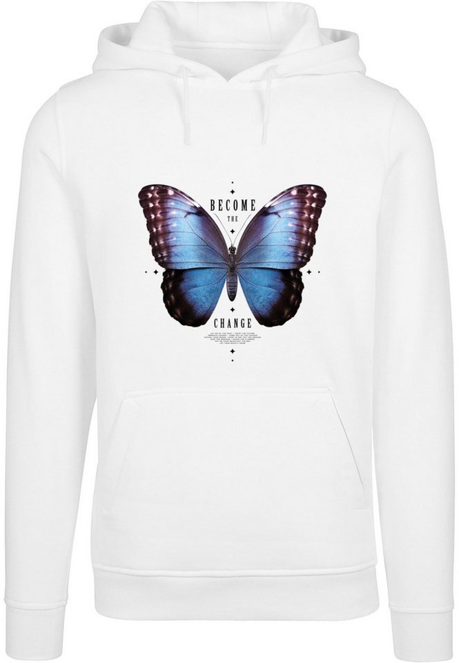 MisterTee Kapuzensweatshirt MisterTee Herren Become The Change Butterfly Hoody (1-tlg) von MisterTee