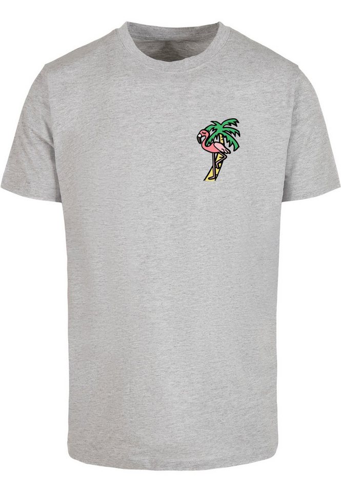 MisterTee Kurzarmshirt MisterTee Herren Flamingo T-Shirt Round Neck (1-tlg) von MisterTee