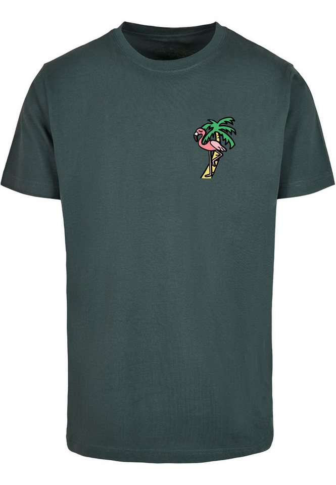 MisterTee Kurzarmshirt MisterTee Herren Flamingo T-Shirt Round Neck (1-tlg) von MisterTee