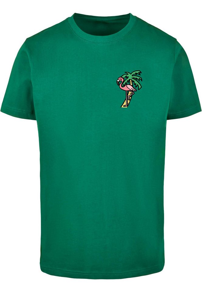 MisterTee Kurzarmshirt MisterTee Herren Flamingo T-Shirt Round Neck (1-tlg) von MisterTee