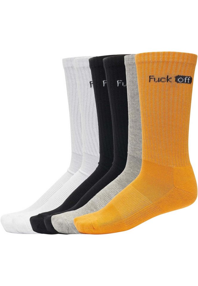 MisterTee Strümpfe MisterTee Unisex Fuck Off Socks 6-Pack (1-Paar) von MisterTee