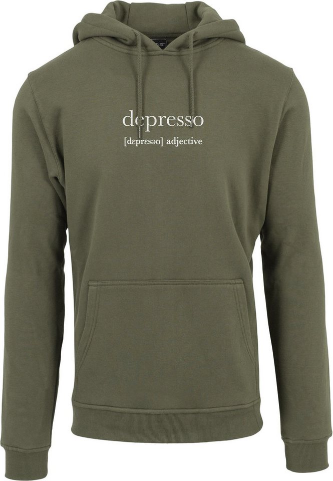 MisterTee Sweater Herren Depresso Hoody (1-tlg) von MisterTee