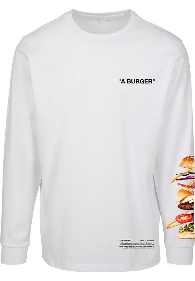 MisterTee T-Shirt Herren Burger Longsleeve (1-tlg) von MisterTee