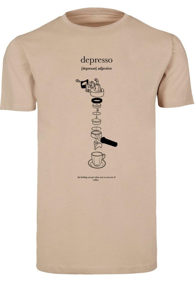MisterTee T-Shirt MisterTee Depresso T-Shirt Round Neck (1-tlg) von MisterTee