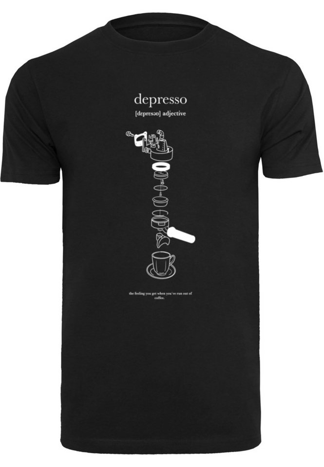 MisterTee T-Shirt MisterTee Depresso T-Shirt Round Neck (1-tlg) von MisterTee