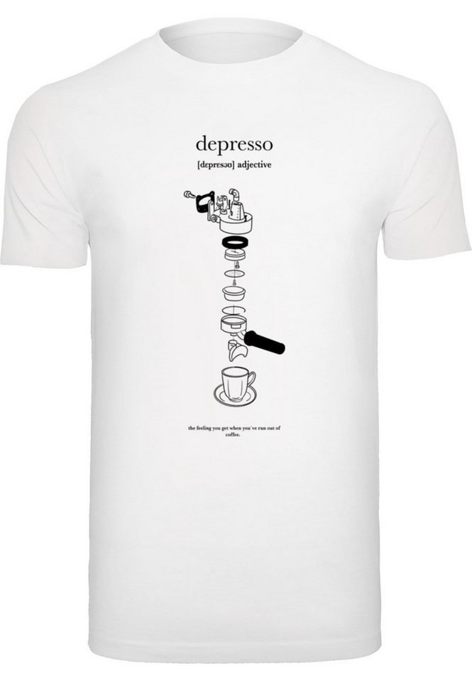 MisterTee T-Shirt MisterTee Depresso T-Shirt Round Neck (1-tlg) von MisterTee