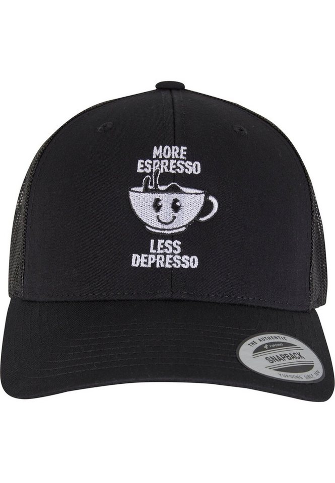 MisterTee Trucker Cap MisterTee More Espresso Less Depresso Retro Trucker von MisterTee