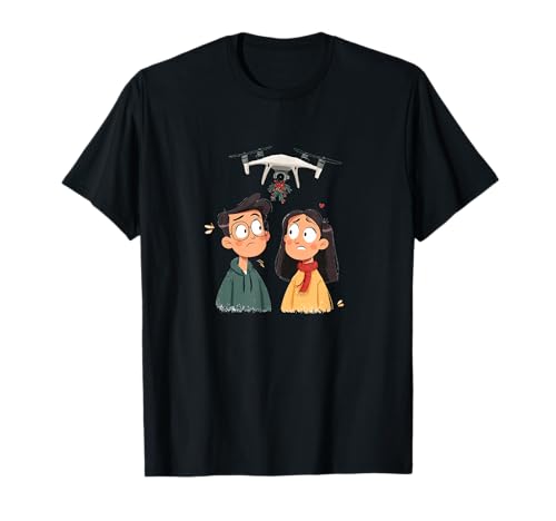 Lustige Weihnachtsdrohne mit Mistelzweig für Jungen und Mädchen T-Shirt Lustige Weihnachtsdrohne mit Mistelzweig für Jungen und Mädchen T-Shirt von Mistletoe Drone Outfit