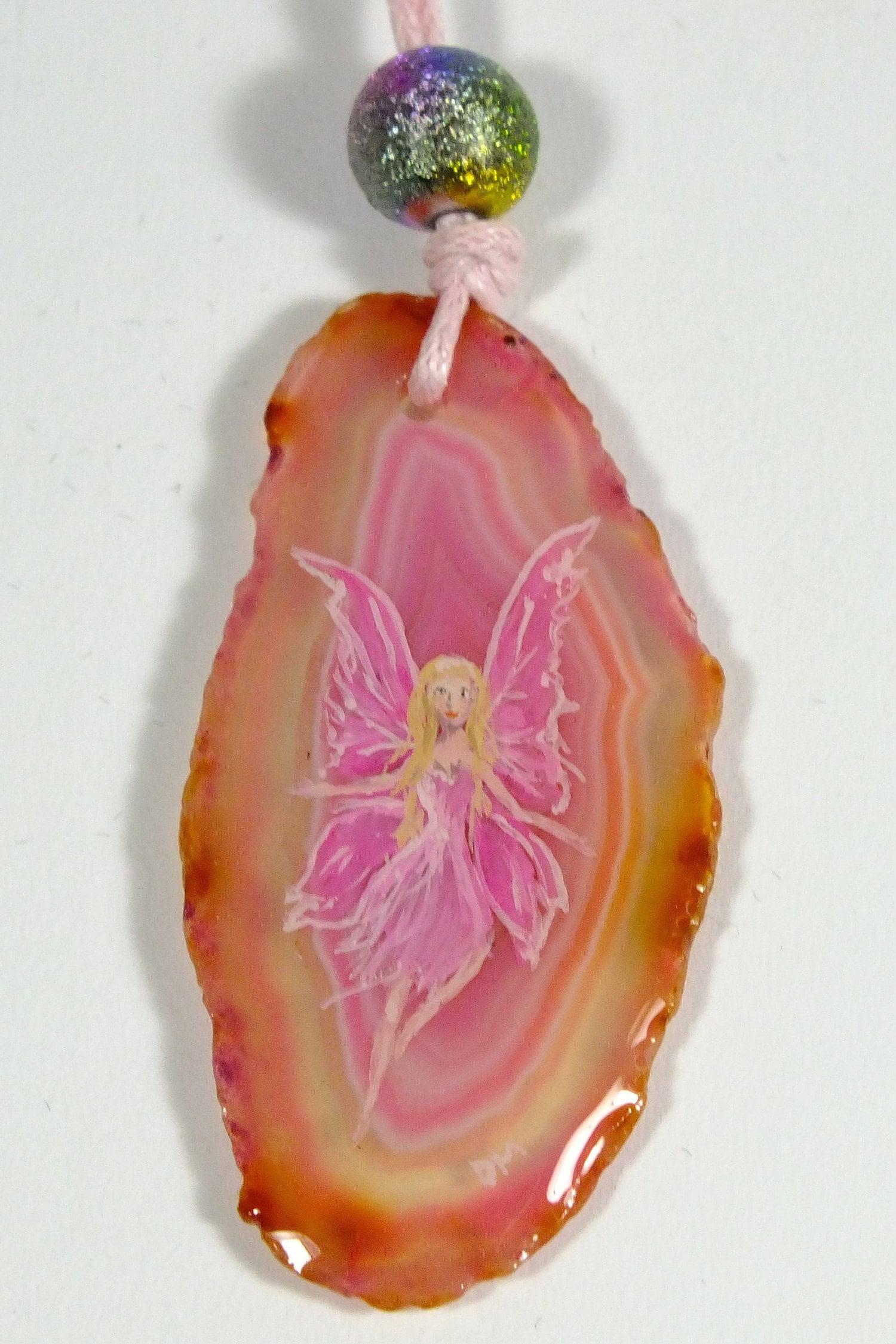 Handbemalter Achat Anhänger Handbemalter Achat Anhänger von MistyHareArtStudio