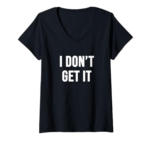 Damen Ich verstehe es Nicht T-Shirt mit V-Ausschnitt Damen Ich verstehe es Nicht T-Shirt mit V-Ausschnitt von Misunderstanding
