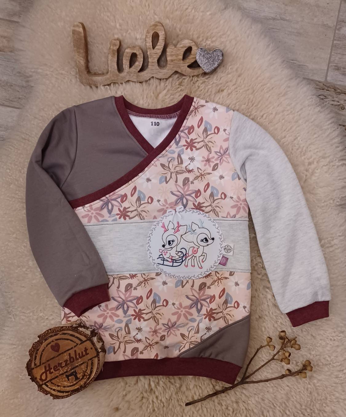 Shirt, Langarm, Overlay, Größe 110 Shirt, Langarm, Overlay, Größe 110 von MitHerzblutVonJana