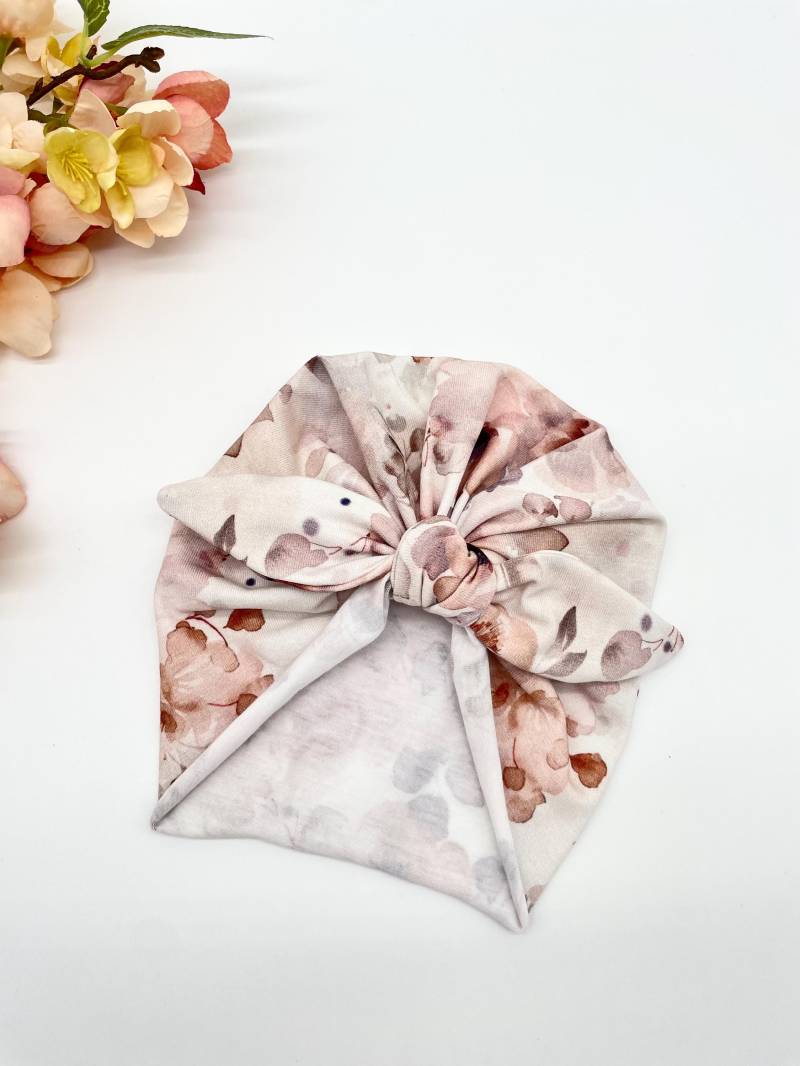 Baby Turbanmütze | Mütze Für Babys Mädchen Mode Geburtsgeschenk Kleidung Bio Jersey von MitLiebezumFaden