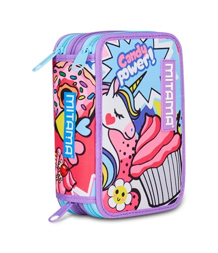 Mitama Federmäppchen mit 3 Fächern, dreifach Daisypop, Inhalt 47 Stück, komplett mit Bleistiften, Filzstiften, Stifteköcher für die Grundschule für Mädchen, Fuchsia, Modern Mitama Federmäppchen mit 3 Fächern, dreifach Daisypop, Inhalt 47 Stück, komplett mit Bleistiften, Filzstiften, Stifteköcher für die Grundschule für Mädchen, Fuchsia, Modern von Mitama