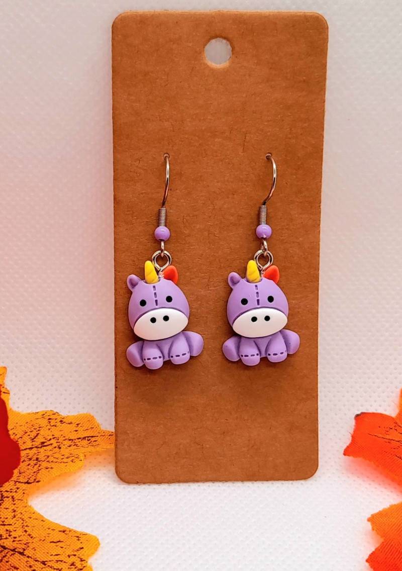 Einhorn Ohrringe, Fuchs Pinguin Erdbeeren Kinderohrringe Mitbringsel, Hängeohrringe von MitbringselBoutique