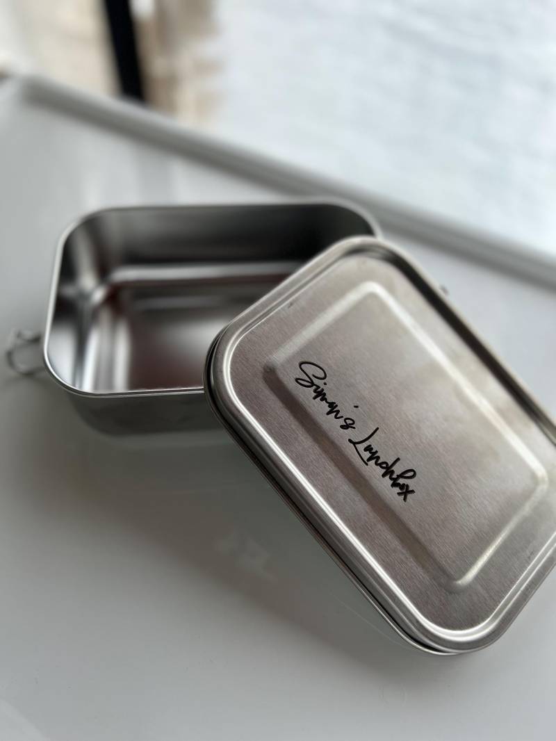 Lunchbox | Brotdose Edelstahl Brotbox Personalisierte Schulbrotbox Einschulung Mealprep Lebensmittelbox von Mitbrringsel