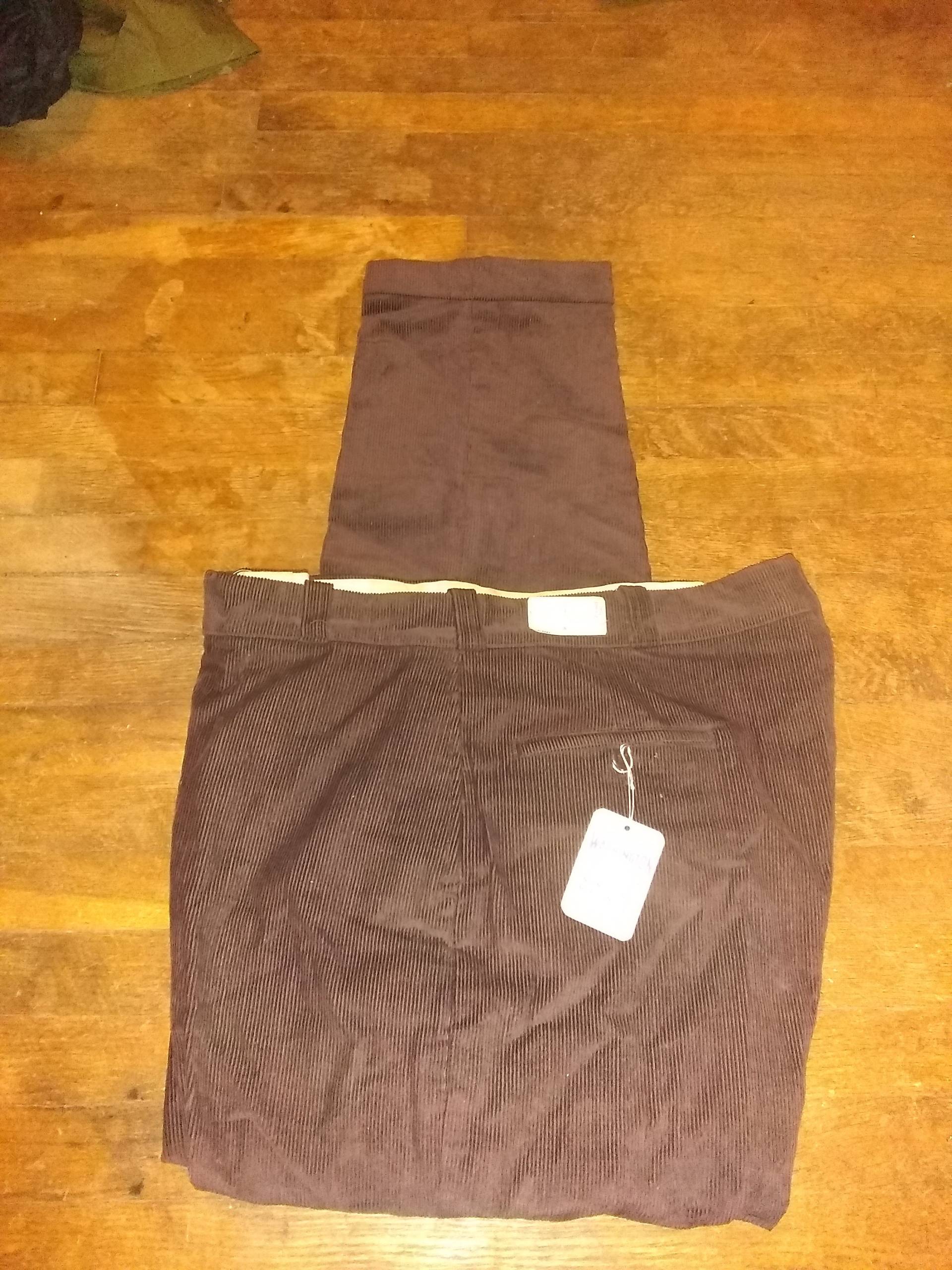 1950 Dee Cee Deadstock Baumwolle Cord Work Pant Peg Leg Flache Vorderseite Efeu Made Usa New Old Vintage Herren Pick Wear Sneaker Schuh Stiefel von MitchAmericanvintage