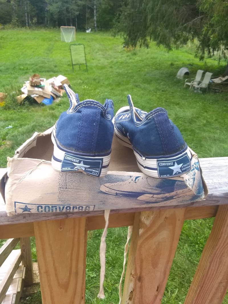 1960 Converse Canvas Vintage Deadstock Herren 4 Damen 6 Sneaker Schuhe Low Top Made Usa Pick 1 Wear T Shirt Jeans Pants Coat Jacket von MitchAmericanvintage