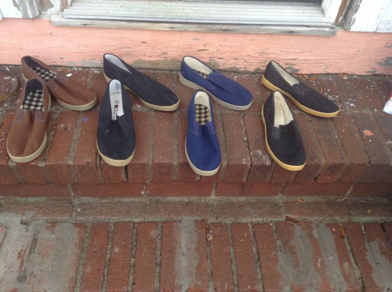 1960Er Vintage Loafer Nos Boat Sneaker Männer 7 7, 5 8 10 11 12 Schuh Deadstock Neue Canvas Slip On Pick 1 Wear Jean Hose T-Shirt Jacke Mantel Kleid von MitchAmericanvintage