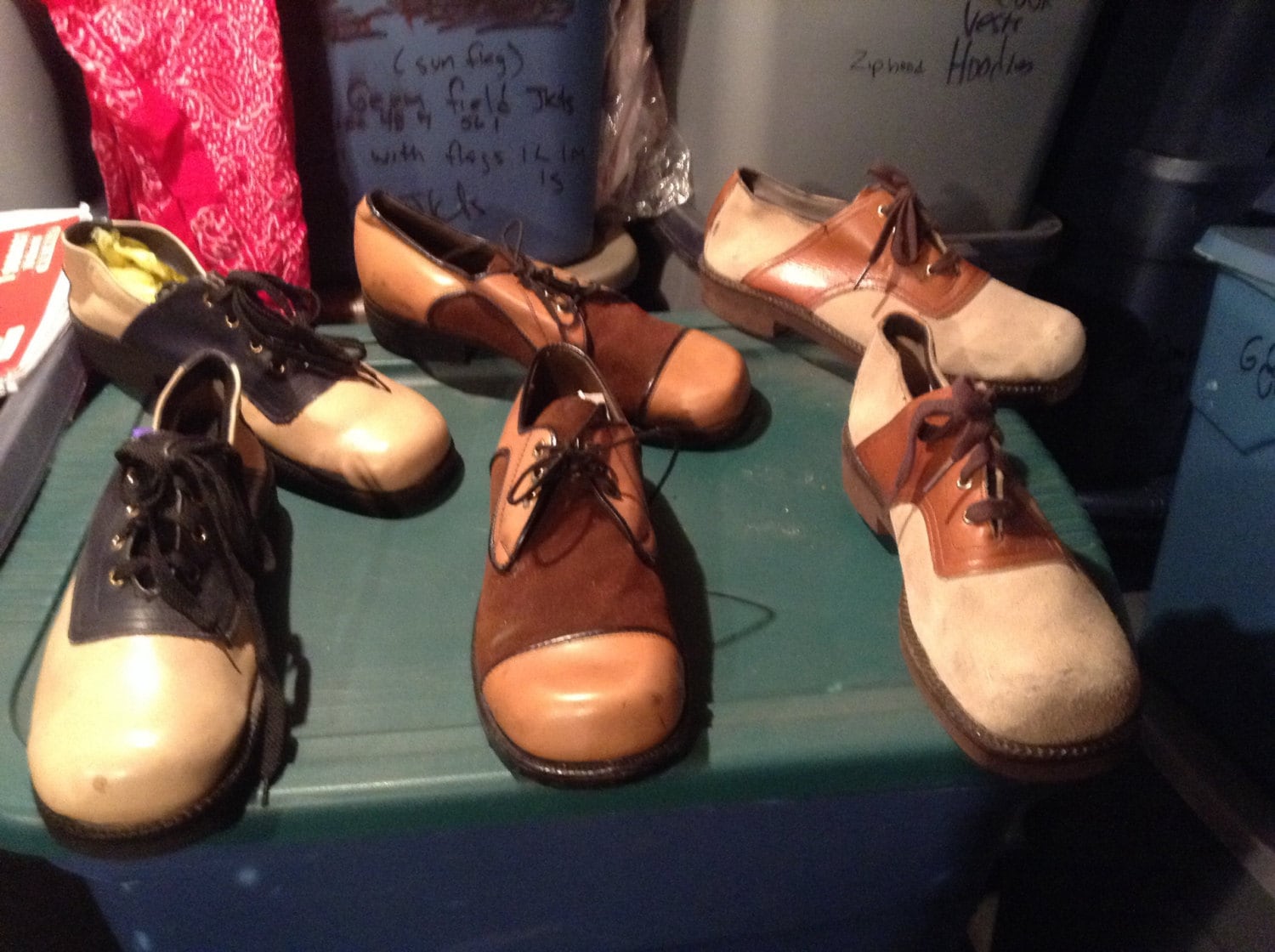 1970Er Jahre Herren Vintage Jarman Sattel Schuhe Deadstock Neue 2 Ton Disco Leder Pick 1 Made in Usa Tragen Jeans Hosen T-Shirt Stiefel Keine von MitchAmericanvintage