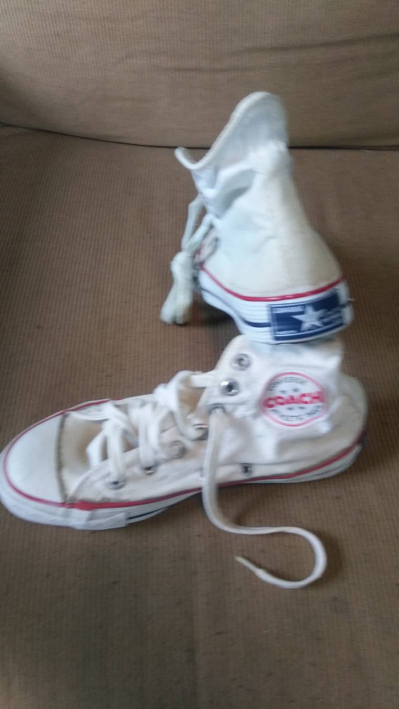 Converse Trainer Canvas Vintage Deadstock Sneakers Schuhe 1960Er Jahre Hi Top Basketball Made Usa Männer 3 Frauen 5 Wear T-Shirt Jeanshose Converse Trainer Canvas Vintage Deadstock Sneakers Schuhe 1960Er Jahre Hi Top Basketball Made Usa Männer 3 Frauen 5 Wear T-Shirt Jeanshose von MitchAmericanvintage