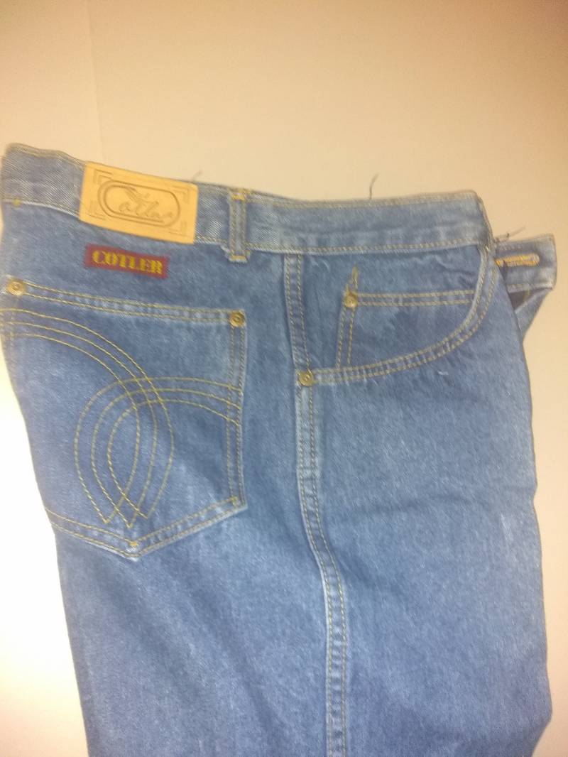 Cotler 1980 Herren Designer Jeans Deadstock Vintage New Old Denim Vorgewaschen Gerade Bein Tapper High Rise Wear Sneakers T Shirt Schuh Stiefel von MitchAmericanvintage