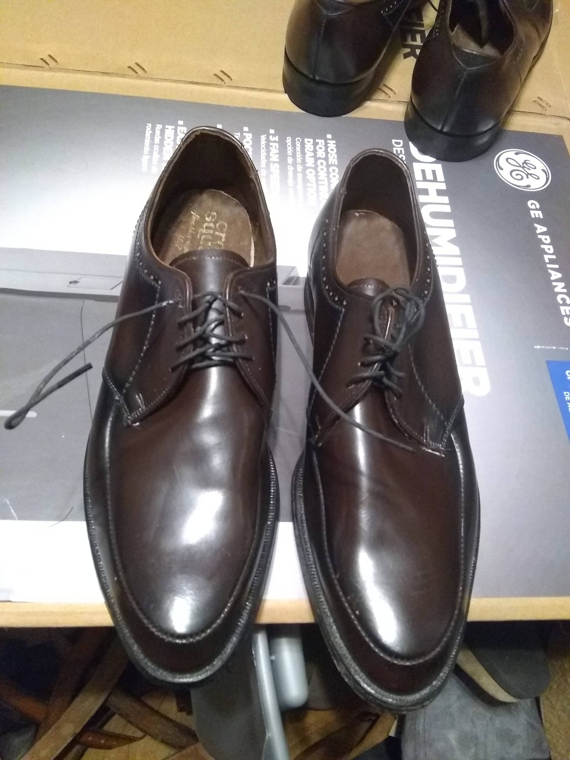 Crosby Square Vintage Deadstock Leder Arbeitskleid Schuhe 1970 Made Usa Schnürung Männer 9.5 C Oder 11.5 D Ew Old Wear Jeans T-Shirt Pant Mantel von MitchAmericanvintage