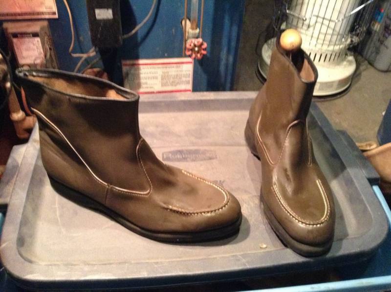 Deadstock Peco Stiefel Leder Schuhe Made Usa Not Cowboy Motorrad Style Pick 1 Paar Herren Gr. 10 D. Oder 12D Breiten von MitchAmericanvintage