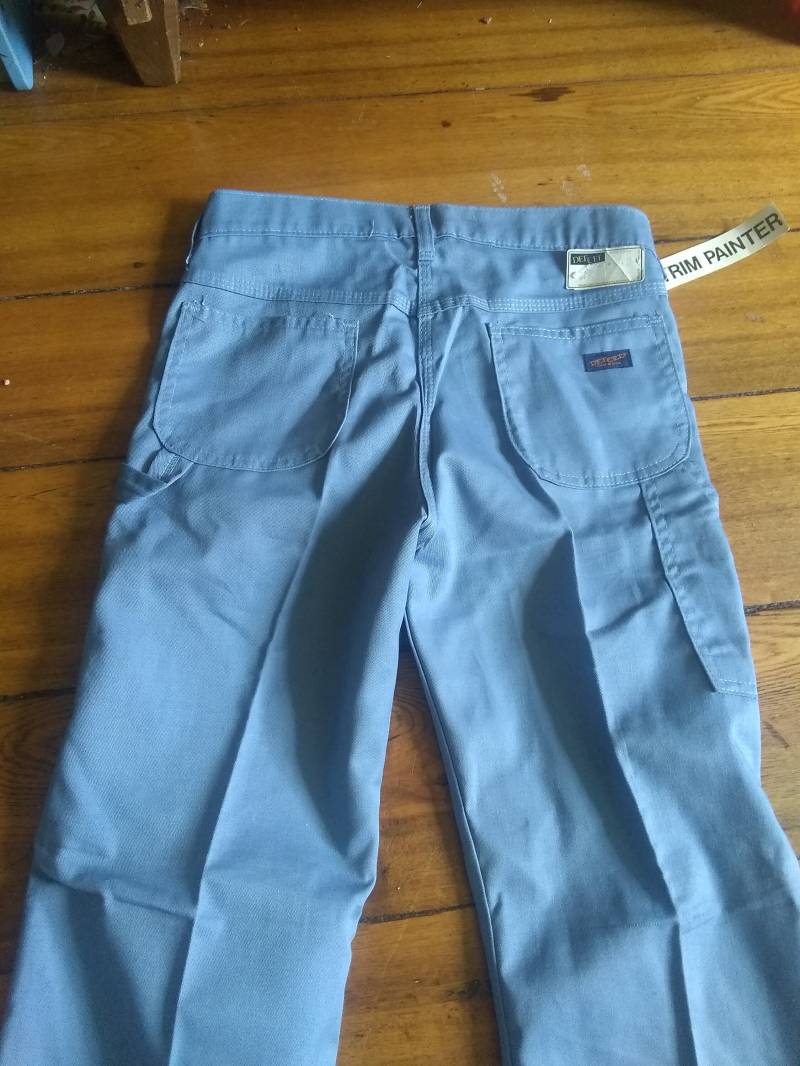Dee Cee Deadstock 1970 Vintage Twill Maler Hose Usa Jeans 5 Tasche Gerades Bein 29x30 Herren Tischler Tragen Turnschuhe T-Shirt Schuhe von MitchAmericanvintage