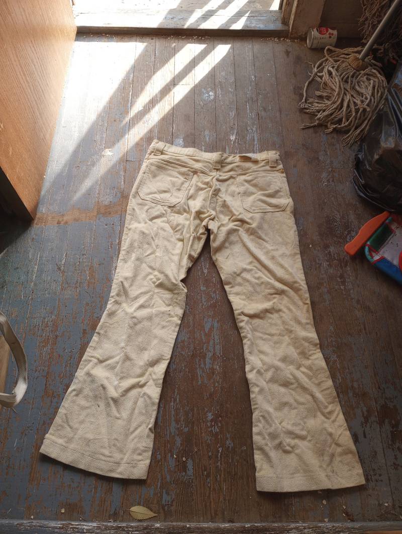 Farah Samt Cord Bauchbottom Hi Rise Jean Usa Vintage Deadstock New 1970 Pant Disco Herren 38x30 30x33 34x29 36x29 29x28 Sneaker Shirt von MitchAmericanvintage