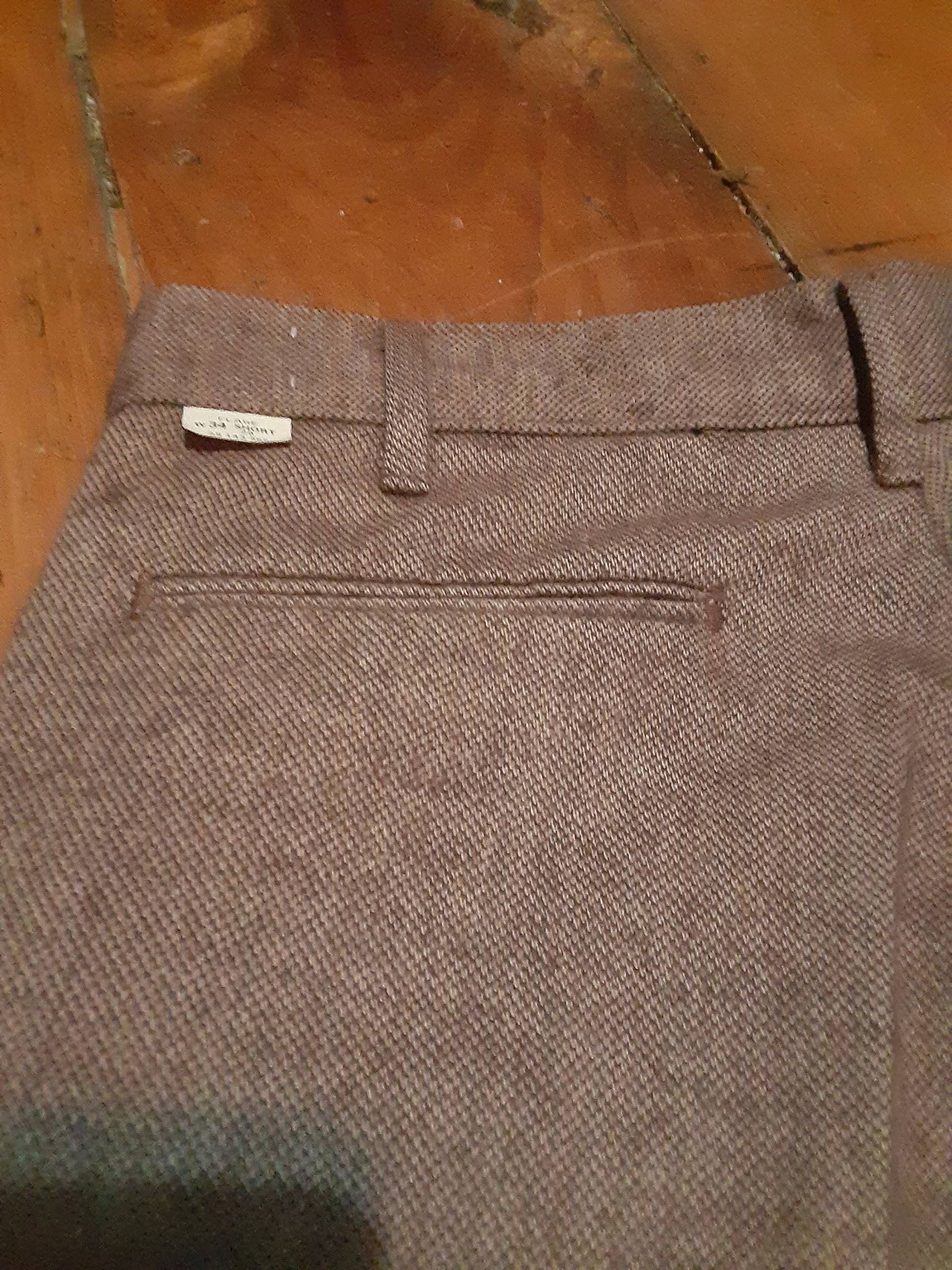 Farah Vintage Nos Deadstock Cuffed Schlagboden Kleid Freizeithose Ausgestelltes Jean Männer Twill Hose Neue 32.5x29 Disco Retro 1970 Tragen Sneaker von MitchAmericanvintage