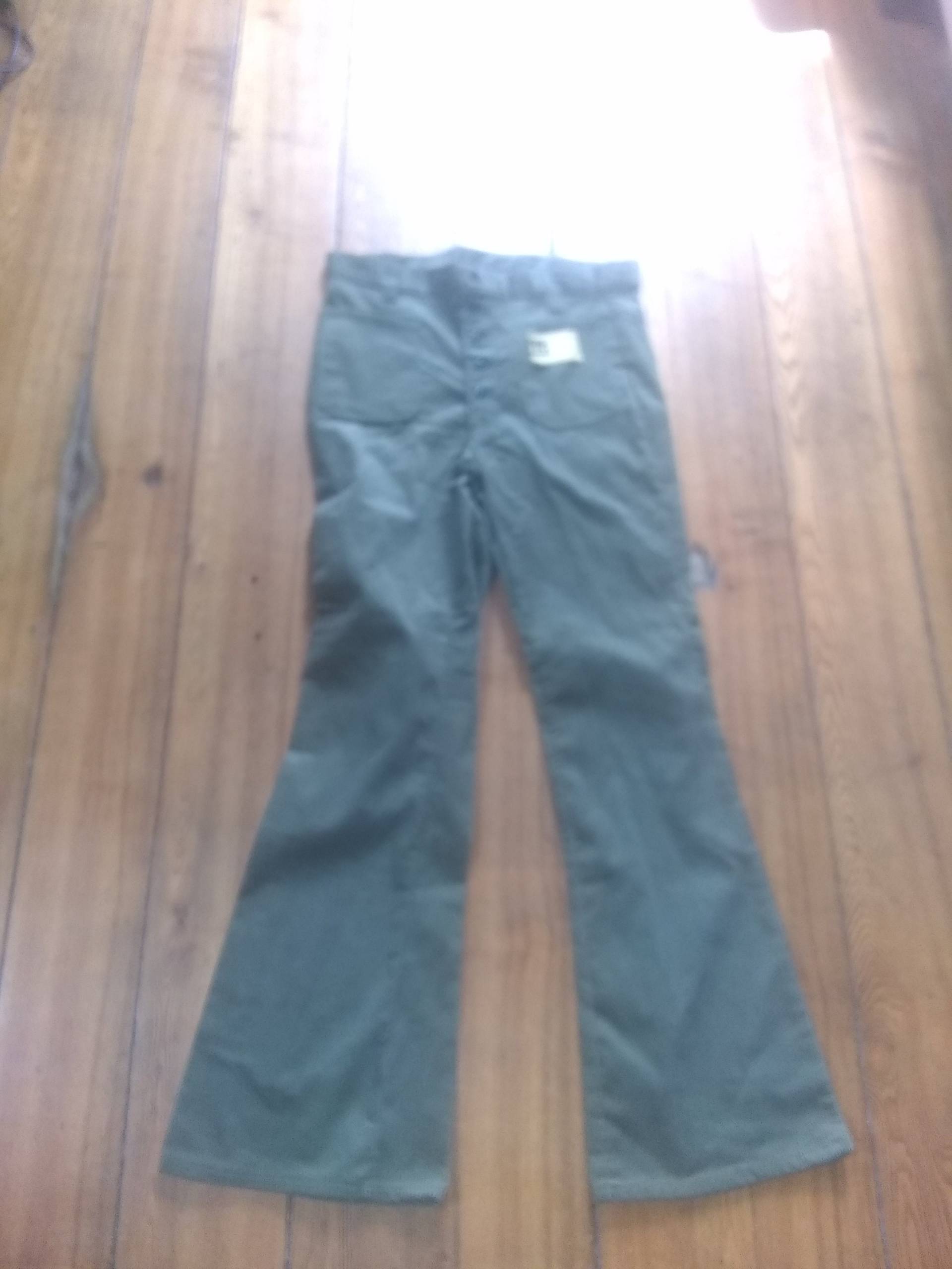 H.i.s Cord Deadstock Vintage Patch-Tasche Knopf Fliegen Bellbottom Jeans Baumwolle Usa Wählen Sie Größe Hose Tragen Sneaker T Shirt Schuh Boot von MitchAmericanvintage