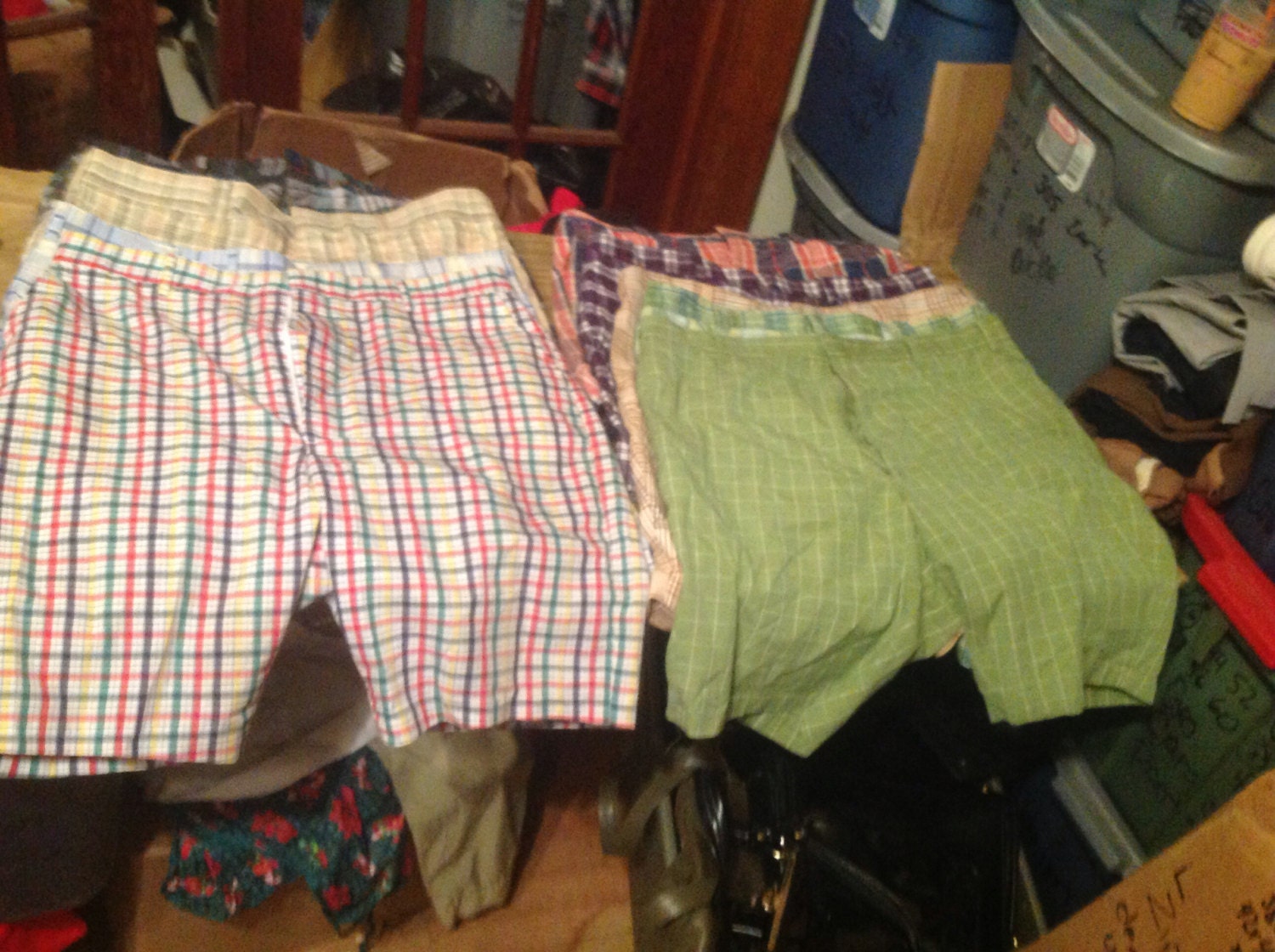 Herren Vintage Permanent Press 1970's Plaid Short Golf Trunk Size 38 Taillen Pant Pick 2 Wear Schuh Sneaker T Shirt Jacke von MitchAmericanvintage