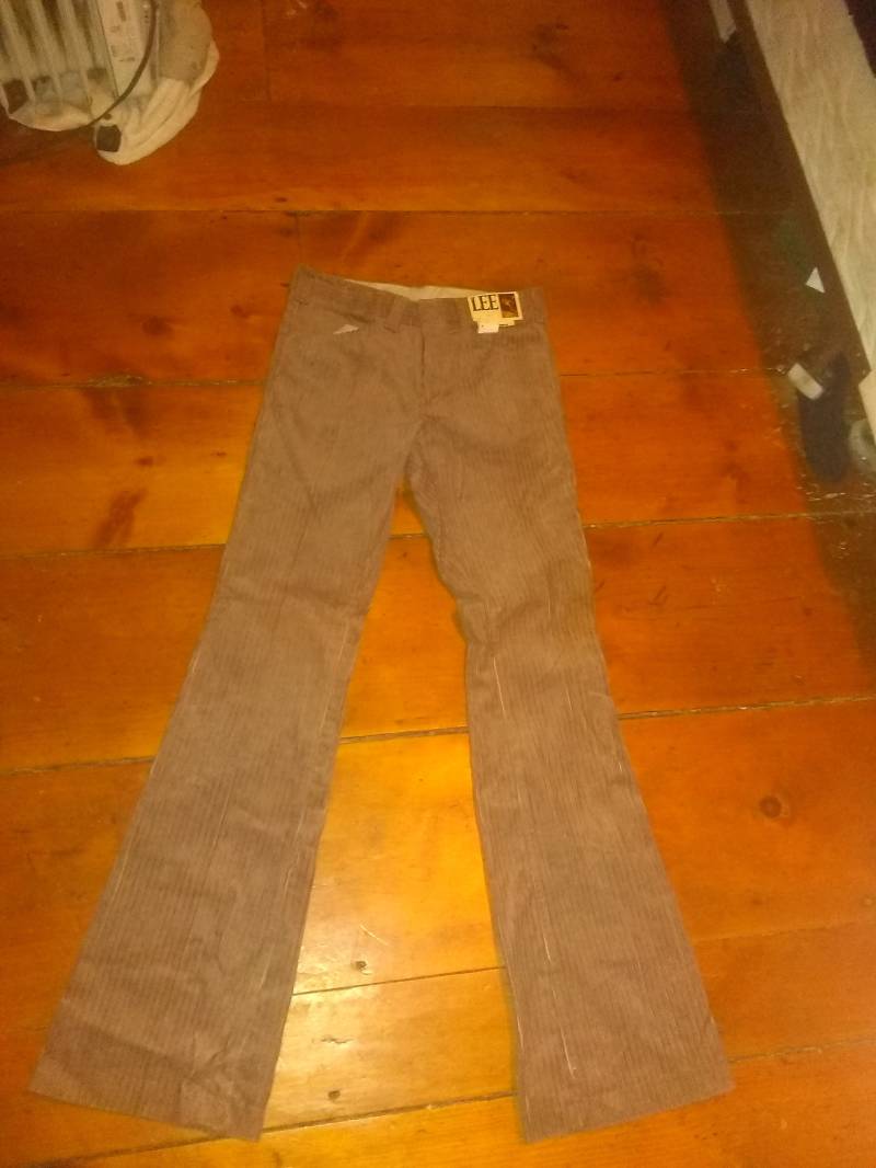 Lee Baumwolle Cord Vintage Deadstock Hi Rise Flare Jeans Hosen 1970 Männer 30x36 Made Usa New Old Disco Retro Wear T Shirts Schuhstiefel von MitchAmericanvintage
