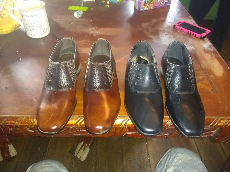 Milano Vintage Herren Gr. 7 T-Shirts Disco Schuhe Vinyl Loafers Stiefel Retro Deadstock New Old Made Usa Pick Wear Jeans T Shirts Hose Mantel von MitchAmericanvintage