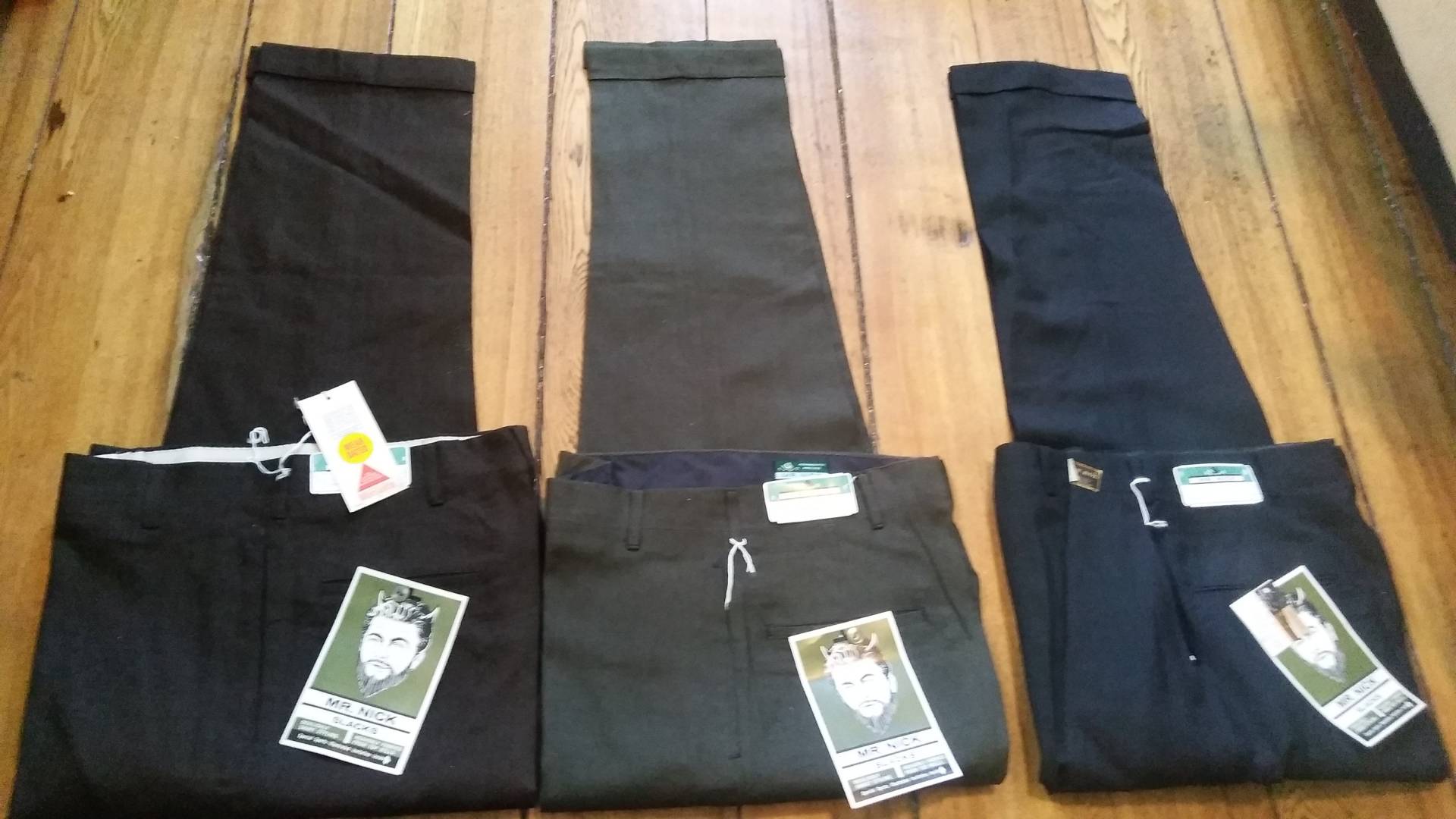 Peg Leg 1960 Nos Vintage Deadstock Flache Vorderhose Mr Nick Perm Press Manschetten Efeu Slim Fit Herren Pick 1 Wear Sneaker T Shirt Schuhjacke von MitchAmericanvintage