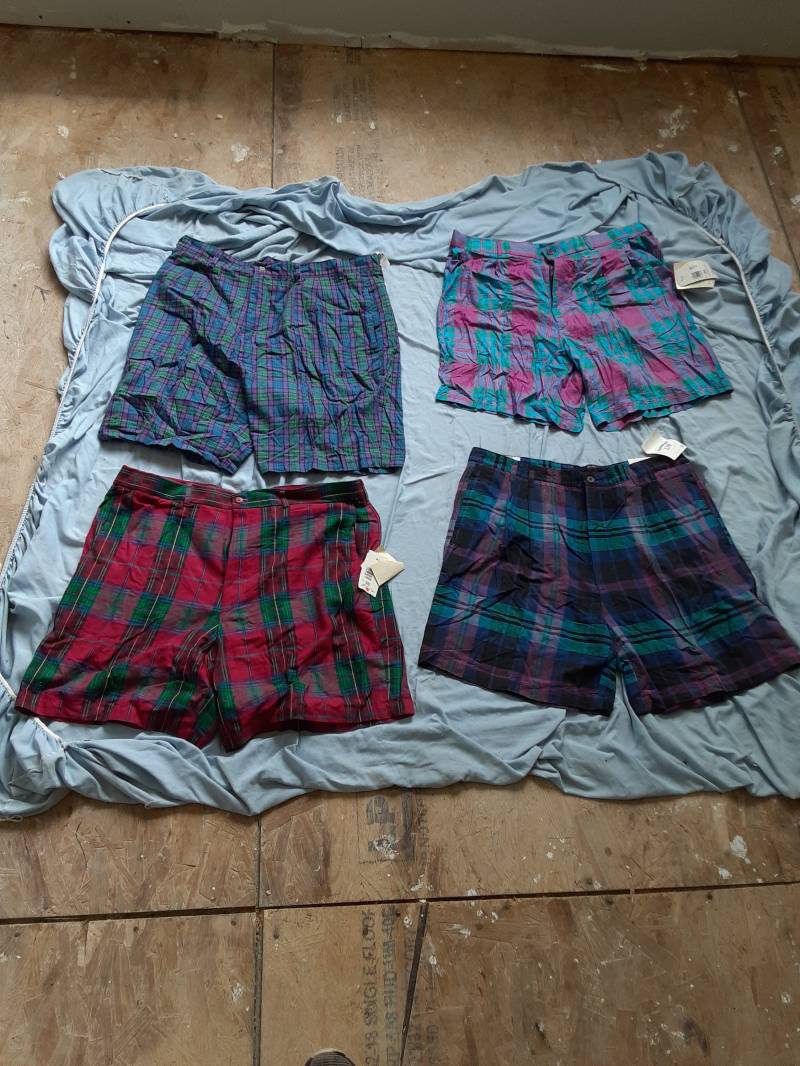 Pendleton Woolrich Deadstock Vintage Baumwolle 1970 Karierte Kurze Golfhose Herren Gr. 38 Neue Alte Hose Pick 1 Wear Jacke Schuh Sneaker T-Shirt von MitchAmericanvintage