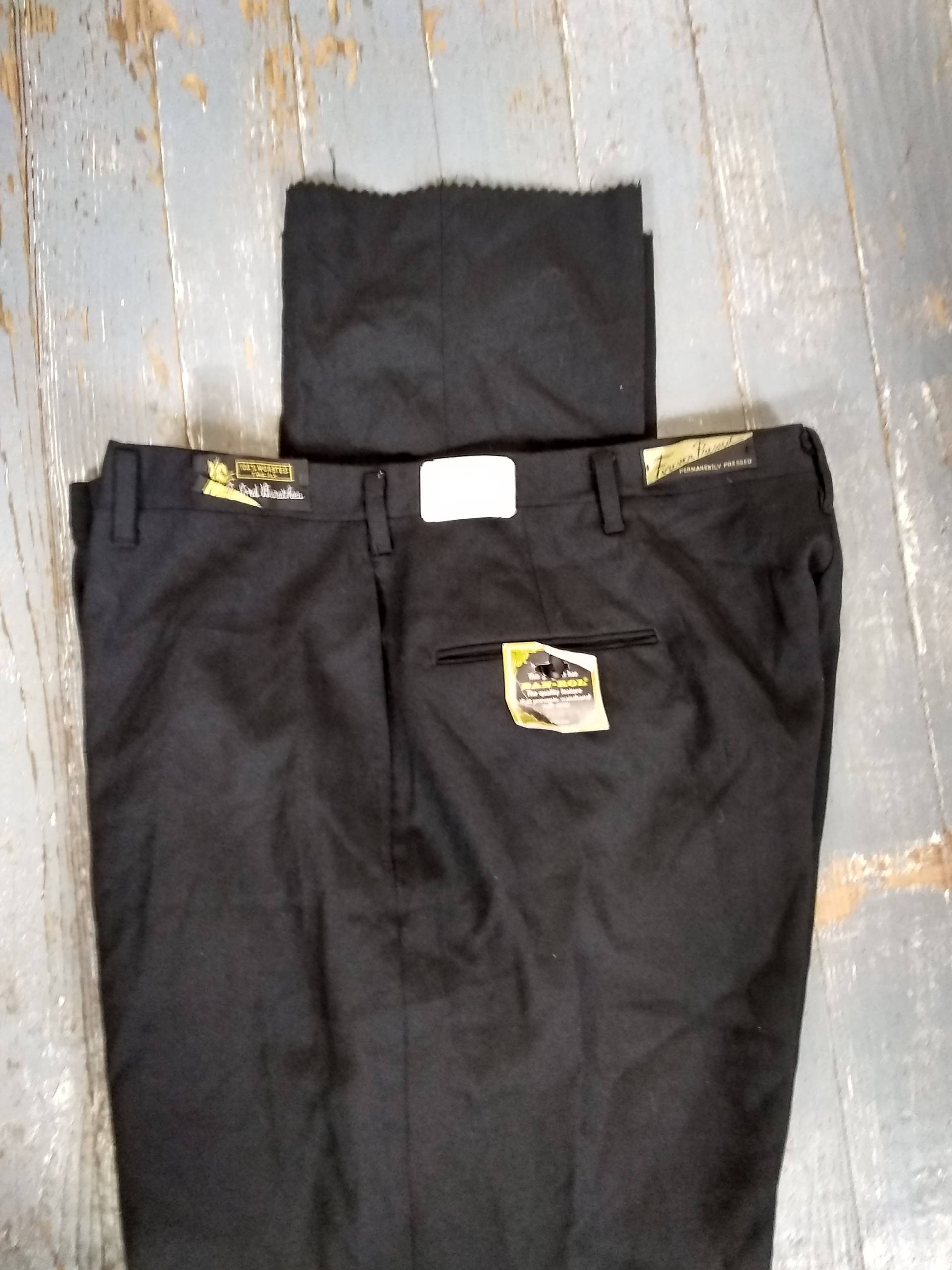 Raeford Slacks Peg Leg Slim Fit Ivy 1960 Vintage Deadstock Flat Front Pant Not Jean Wolle Herren 38x37 Neu Unfertiges T-Shirt Usa von MitchAmericanvintage