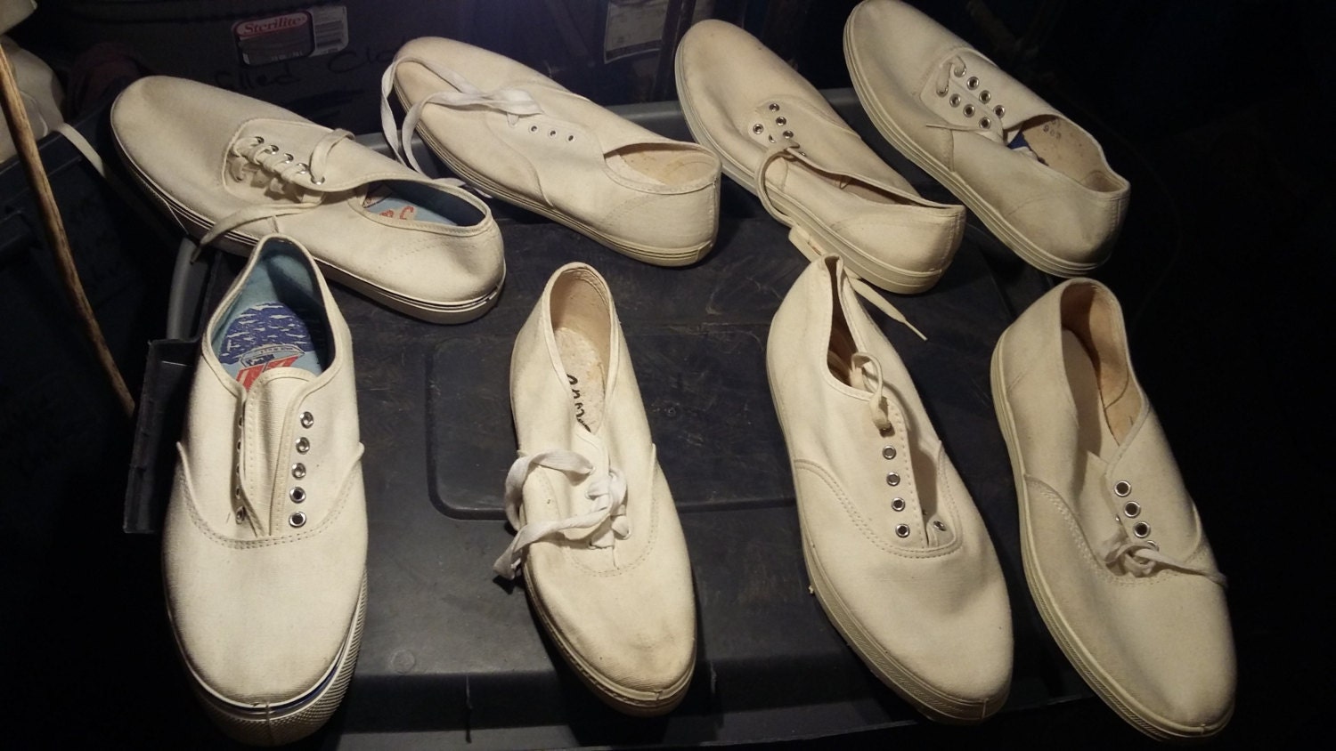 Turnschuhe Vintage Schuhe Usa-Maschinen Und Geräte-Schuhe Leinwand Wählen Sie Größe Herren Oder Damen Boot Top Jetzt Nicht Umgekehrt Der 1960Er von MitchAmericanvintage
