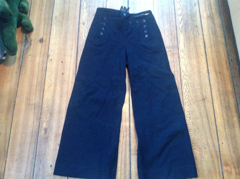 Vintage 1950 Usa Männer Wolle Hose Made Pick 1 Knopf Fliege Marine Schlaghose Sailor Wear Sneaker T Shirt Boot Schuh Mantel Jacke Jean von MitchAmericanvintage