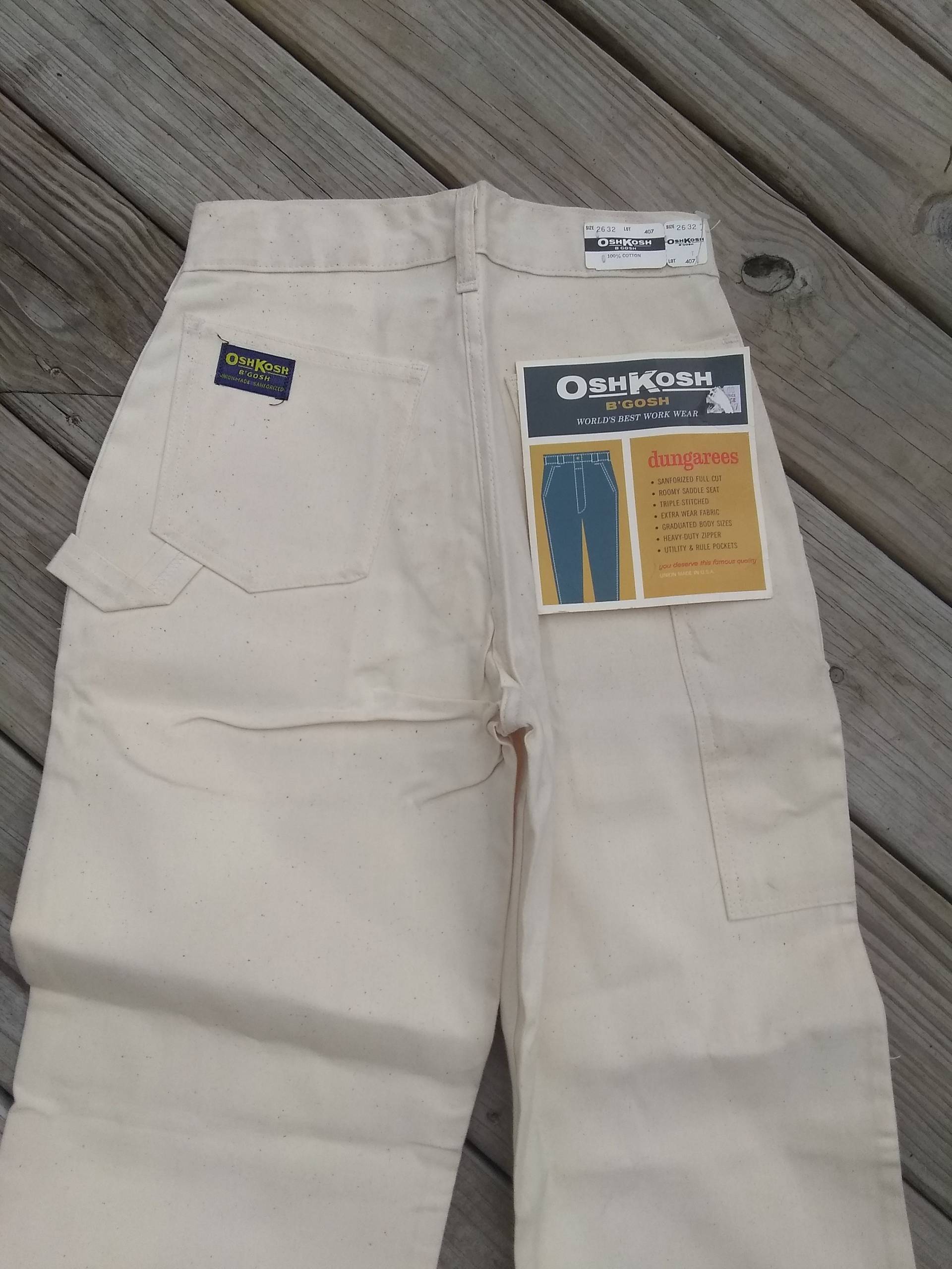 Vintage Baumwolle Osh Kosh Deadstock Jeans Männer Hochhaus 1970 Maler Hose New Old Made Usa Carpenter Pick Frauen Größe Tragen T-Shirt Sneaker Schuh von MitchAmericanvintage