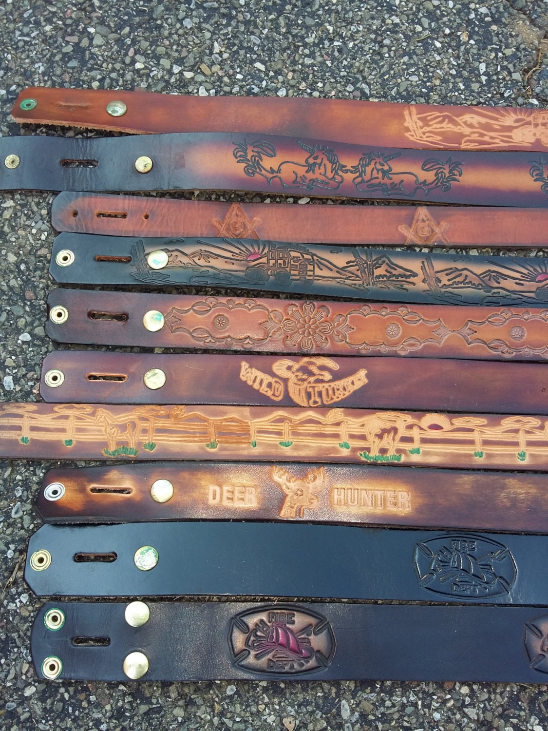 Vintage Deadstock 1970 Western Werkzeug Ledergürtel Neue Alte Herrenbekleidung Mit Jeans Hosen Stiefel Schuhe T-Shirt Pick 1 Größen Und Gürtel von MitchAmericanvintage